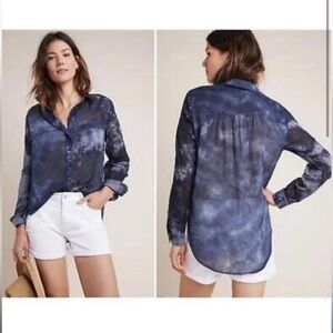 Anthropologie Pilcro Tie-Dye Cate Button Down Shirt - Size M